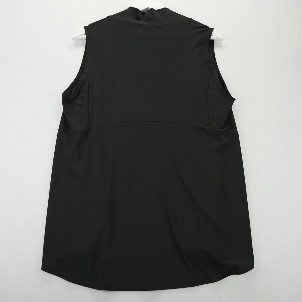 Sympli Black Open‎ Front Sleeveless Cardigan Vest Draped Lagenlook Size 8 Canada